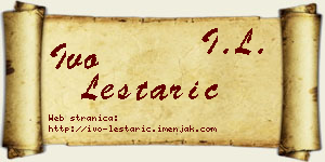 Ivo Leštarić vizit kartica